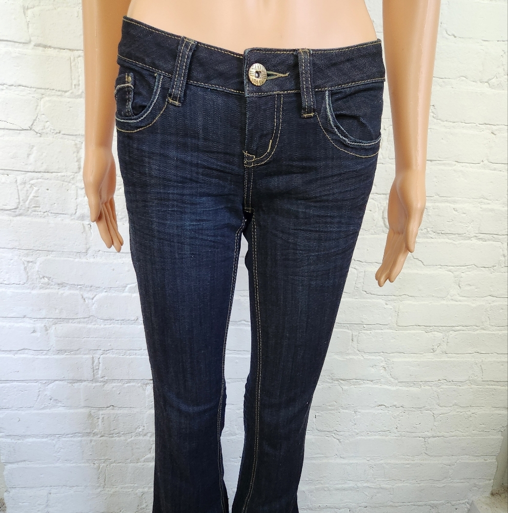 Zana Di Y2K Whisker Wash Embellished Jeans